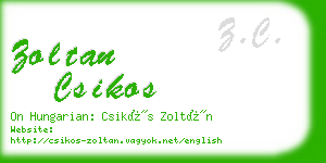 zoltan csikos business card