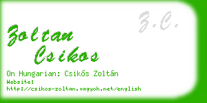 zoltan csikos business card